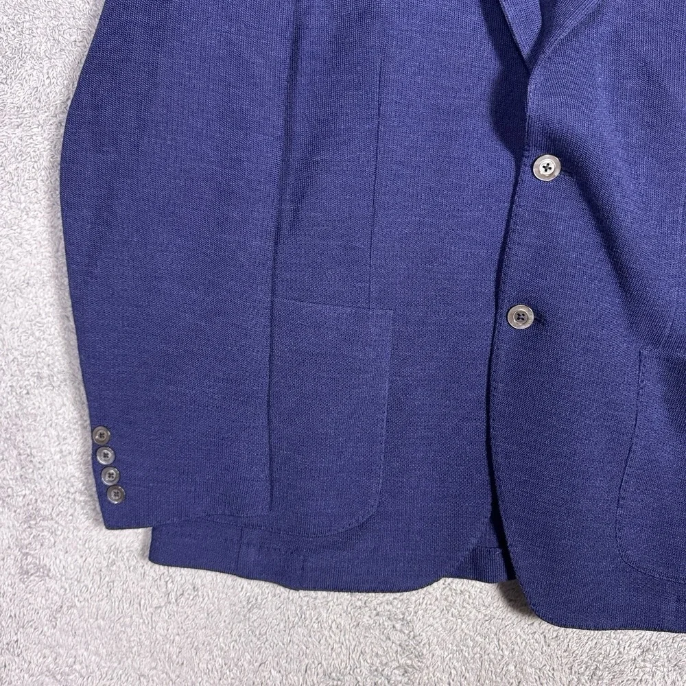 St. Croix Sport Coat Unstructured Mens IT 54 Italy Knit Virgin Wool Blazer